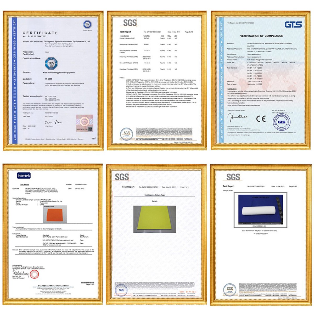 Medium Size Indoor Playground certificate Medium Size Indoor Playground certificate